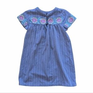 Tea Collection Embroidery Stripe Short Sleeve Dress - Size 3T
